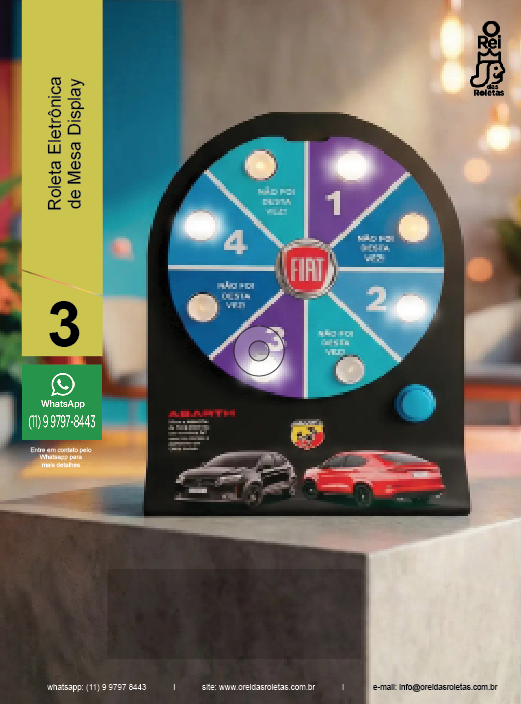 roleta display para sorteios de premios