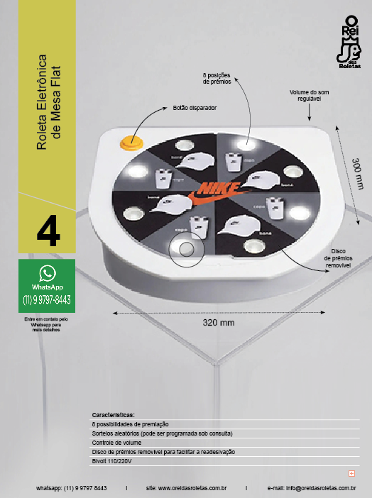 roleta sorteio de premios de mesa