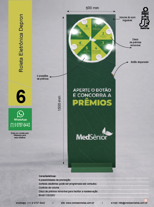 roleta para sorteio de premios em stand de feiras