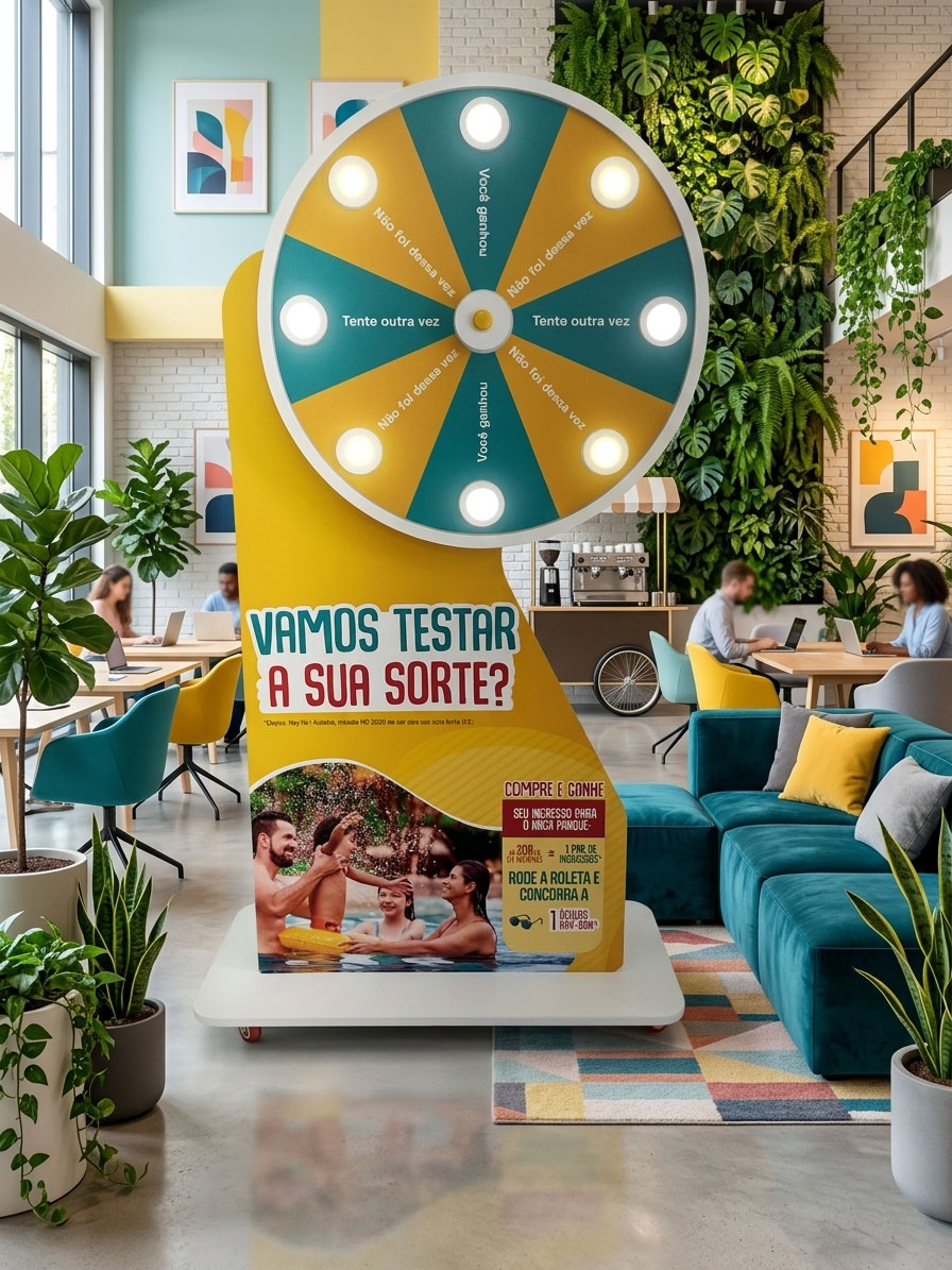 roleta para sorteio em shopping