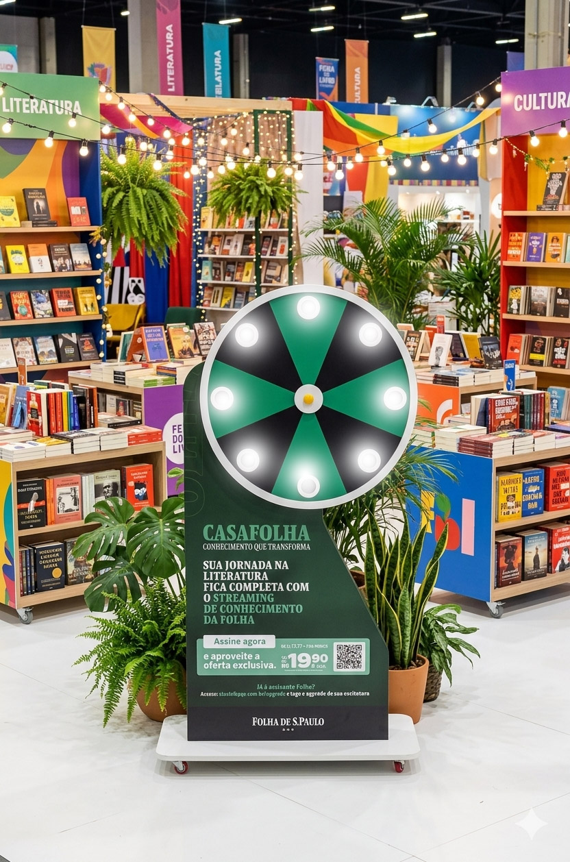 Roleta Eletronica para feira do livro FLIP