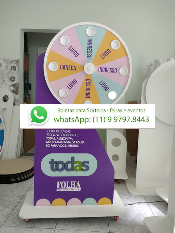 Roleta para Sorteio de Prêmios Feira Rio Centro